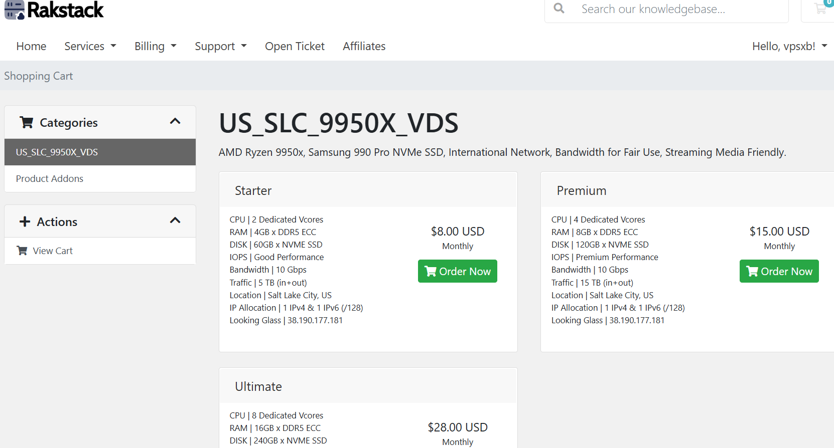 Rakstack|美国盐湖城VDS测评|AMD 9950X|5T@10Gbps起|月付$8 Rakstack|美国盐湖城VDS测评|AMD 9950X|5T@10Gbps起|月付$8